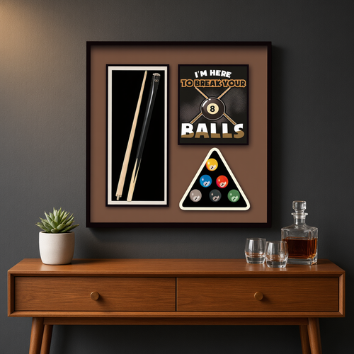 Elegant Eight Ball 3D Wall Art Decor