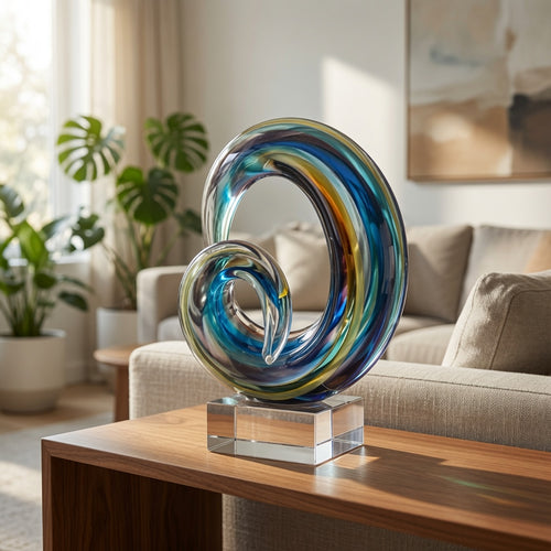 Elegant Spiral Ribbon Sculpture