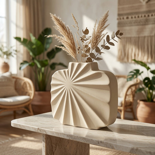 Elegant Swirl Striped Vase