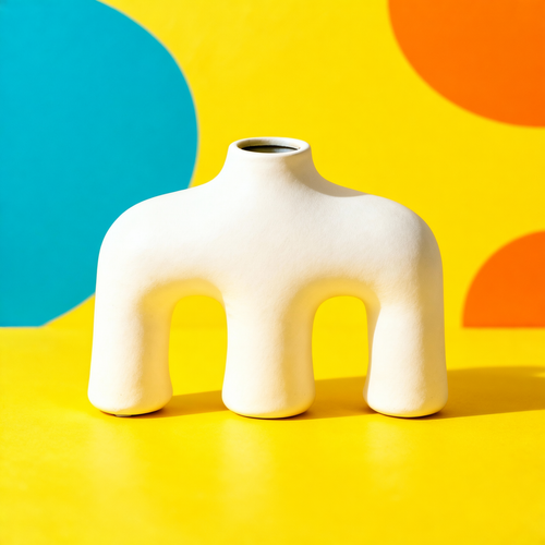 Minimalistic M Shaped Ceramic Vase