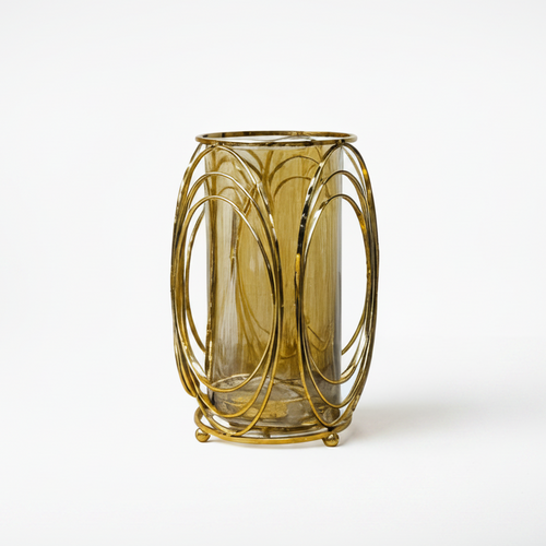 Luxury Geometric Metal Circle Candle Holder
