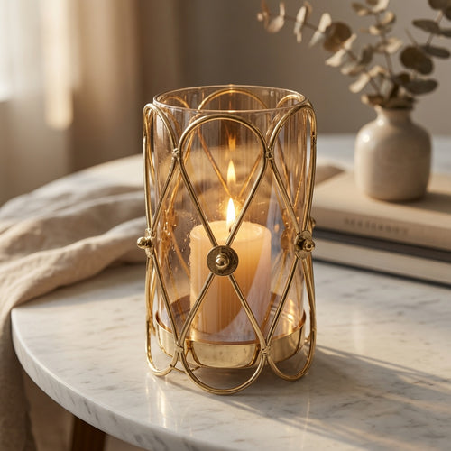 Imperial Lustre Glass Candle Holder