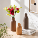 Modern Minimalist Ribbed Vase Set of 3