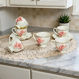 Modern Artisan 3D Floral Tea Set of 6