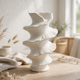 Elegant Swirl Edge Textured Vase