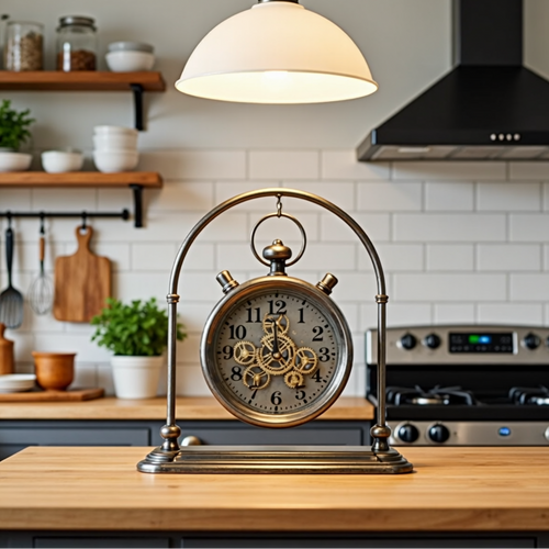 Aero Vintage Industrial Mantel Clock