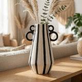 Modern Monochrome Striped Vase