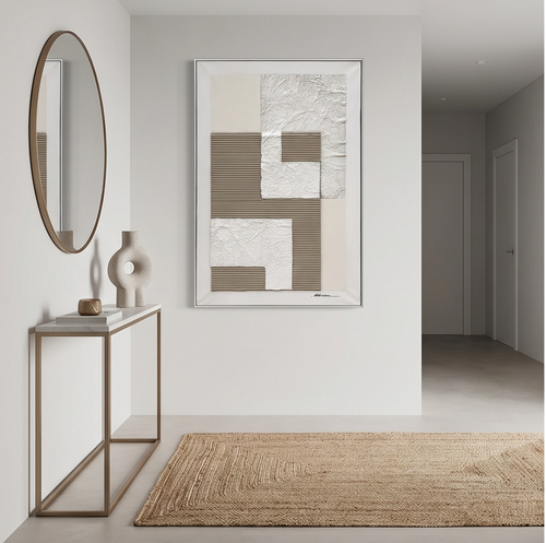 Textured Earth & Origami 3D Wall Art