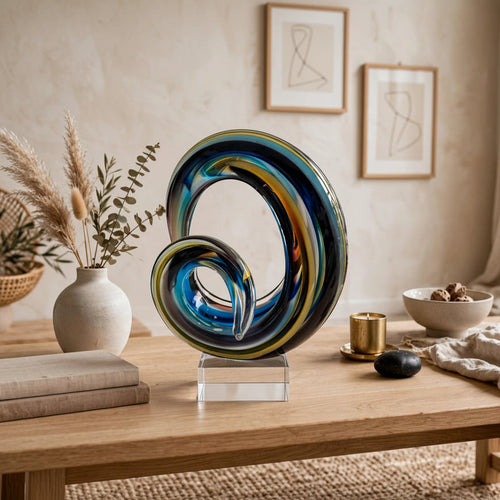 Elegant Spiral Ribbon Sculpture