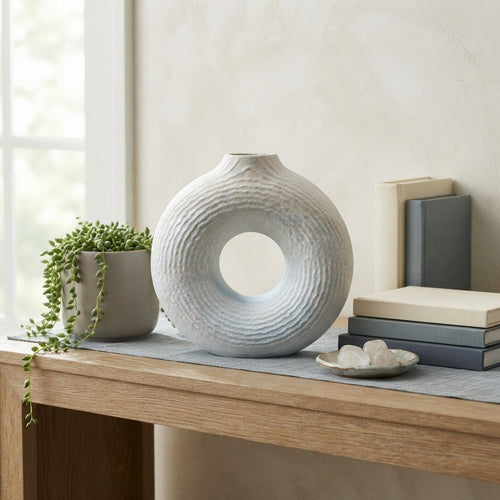 Minimalist Circular Ring Flower Vase