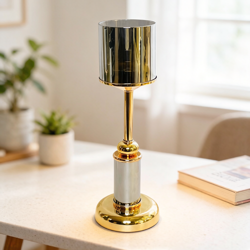 Lumina Mixed-Metal Luxury Candle Stand