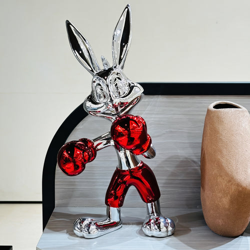 Dynamic Boxer Bunny Sculptures
