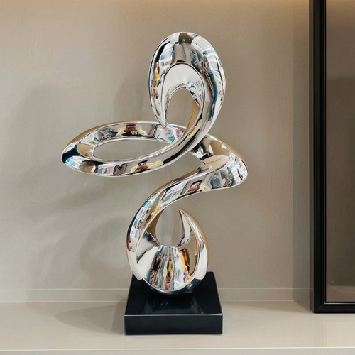 Elegant Infinity Chrome Sculpture