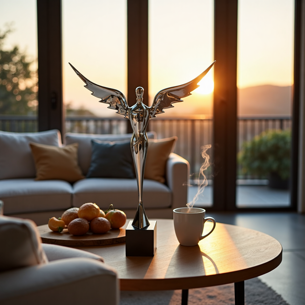 Elegant Ascending Angel Figurine