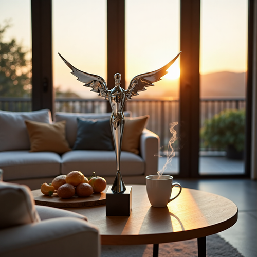 Elegant Ascending Angel Figurine