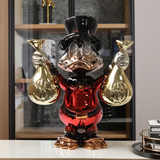 Elegant Fortune Duck Sculpture