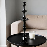 Abstract Black Totem Sculpture
