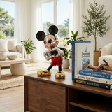 Chrome Mickey Mouse Heart Sculpture