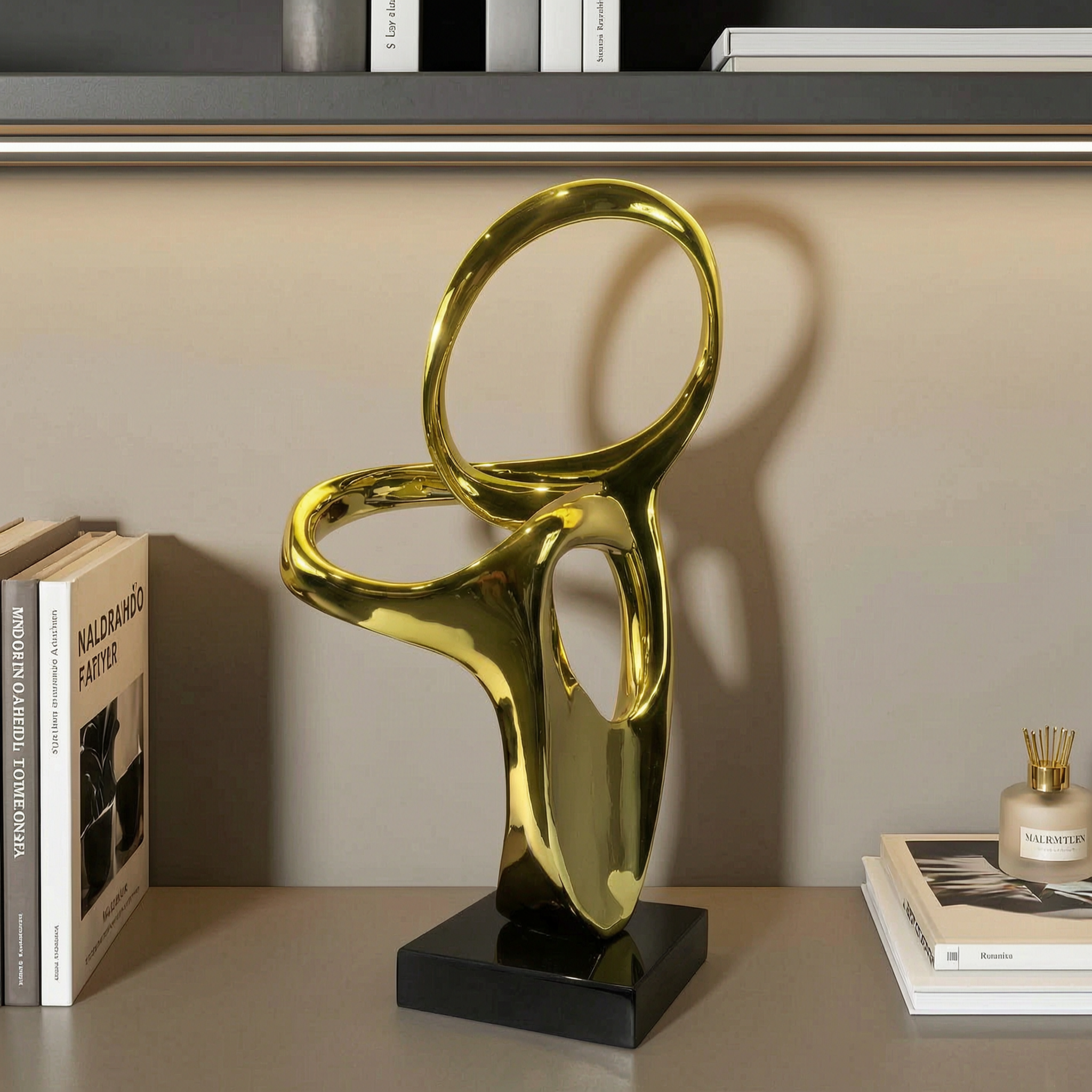 Luxury Gold Abstract Art Sculpture