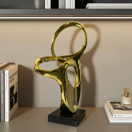 Luxury Gold Abstract Art Sculpture