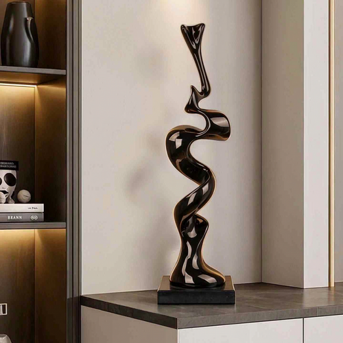 Modern Infinite Flow Ribbon Figurine