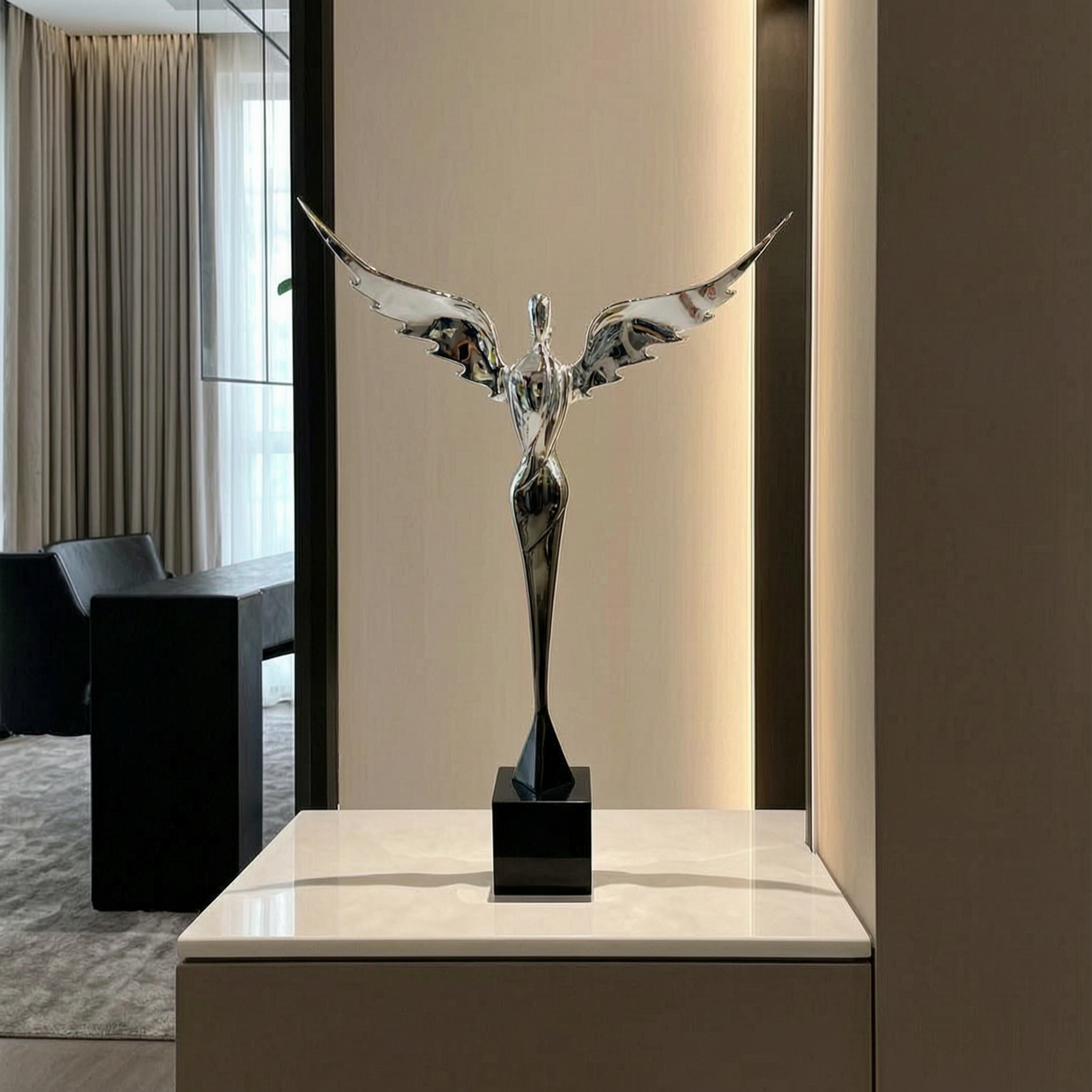 Elegant Ascending Angel Figurine