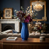 Elegant Ribbed Matte Resin Vase