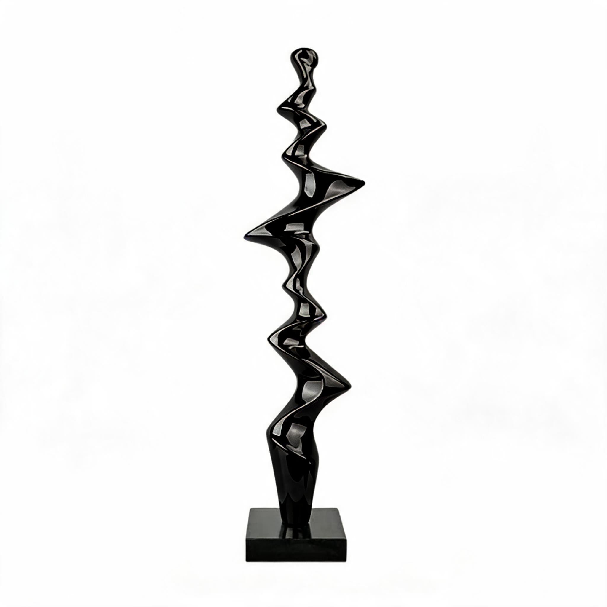 Modern Fluid Helix Abstract Sculpture