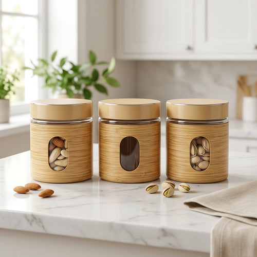 Minimalist Glass Canister Set of 3