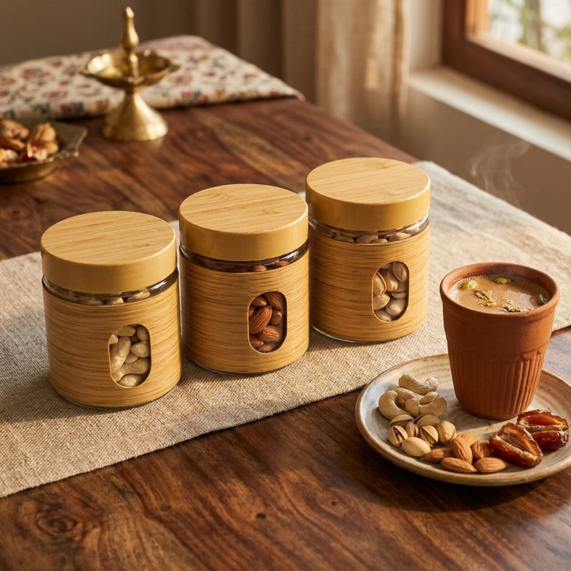 Minimalist Glass Canister Set of 3