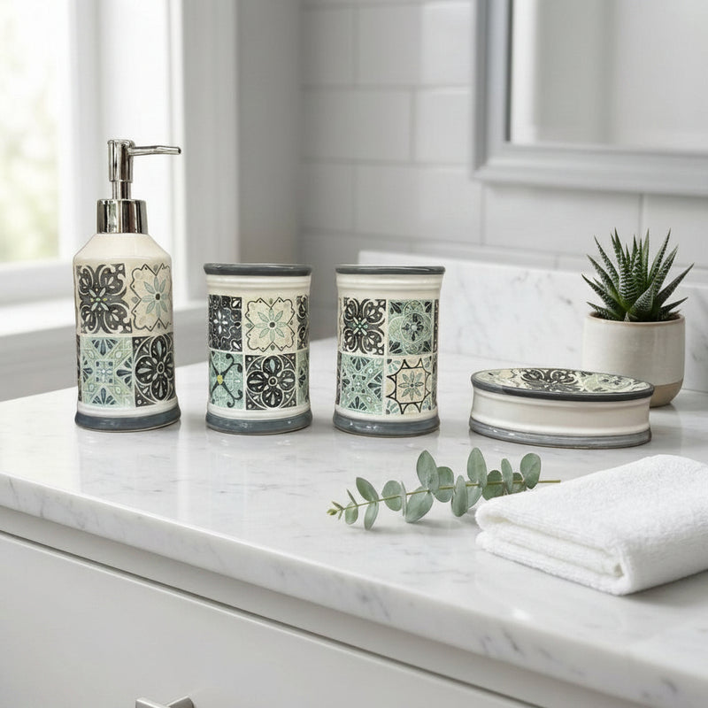 Premium Ceramic Bathroom Set of 4