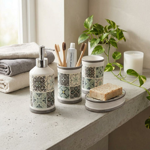 Premium Ceramic Bathroom Set of 4