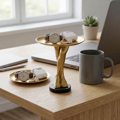 Gold Legs Decorative Tray Sculpture