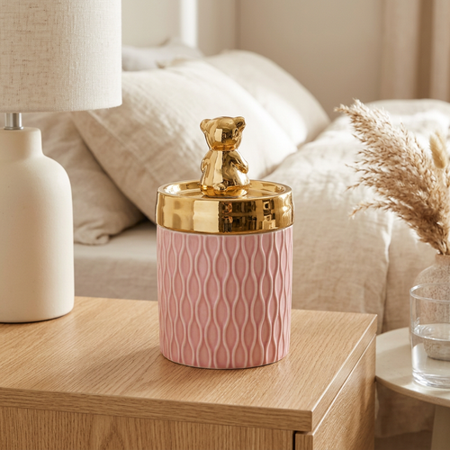 Petite Teddy Ceramic Storage Canister Jar
