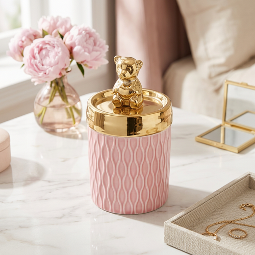 Petite Teddy Ceramic Storage Canister Jar