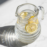 Elegant Ribbed Beverage Pitcher with Sturdy Handle