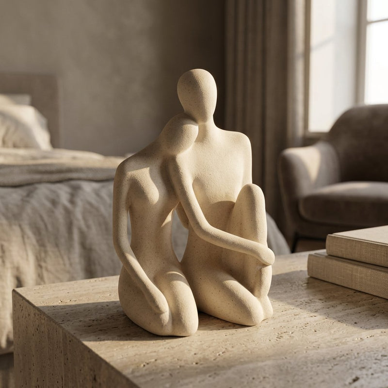 Serenity Textured Embrace Sculpture