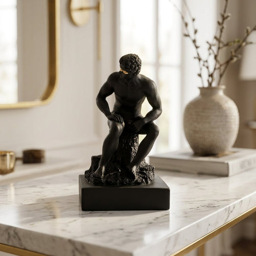 Renaissance Seated Male Figure Sculpture