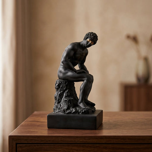 Renaissance Seated Male Figure Sculpture