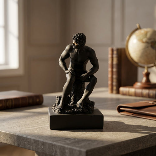 Renaissance Seated Male Figure Sculpture