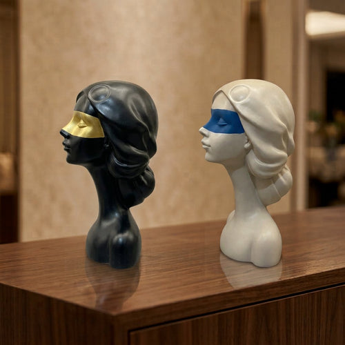 Elegant Blindfold Beauty Sculpture