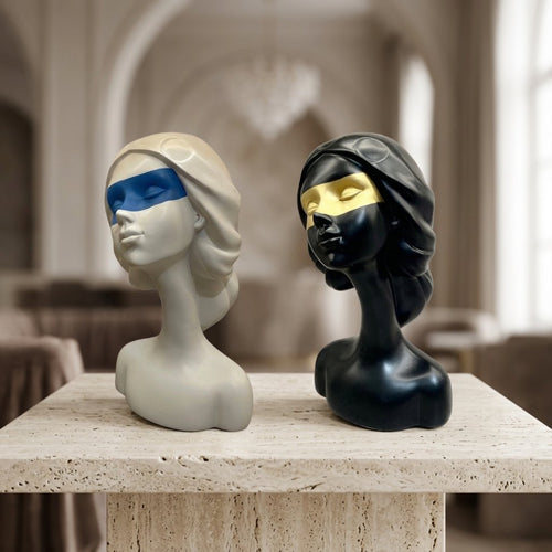 Elegant Blindfold Beauty Sculpture