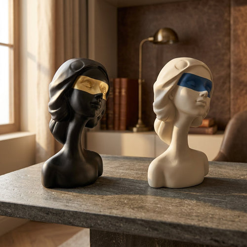 Elegant Blindfold Beauty Sculpture