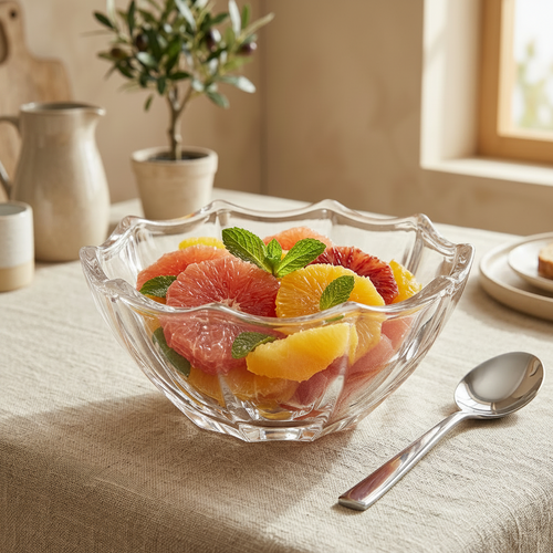 Elegant Crystal Glass Dessert & Snack Bowls Set of 6