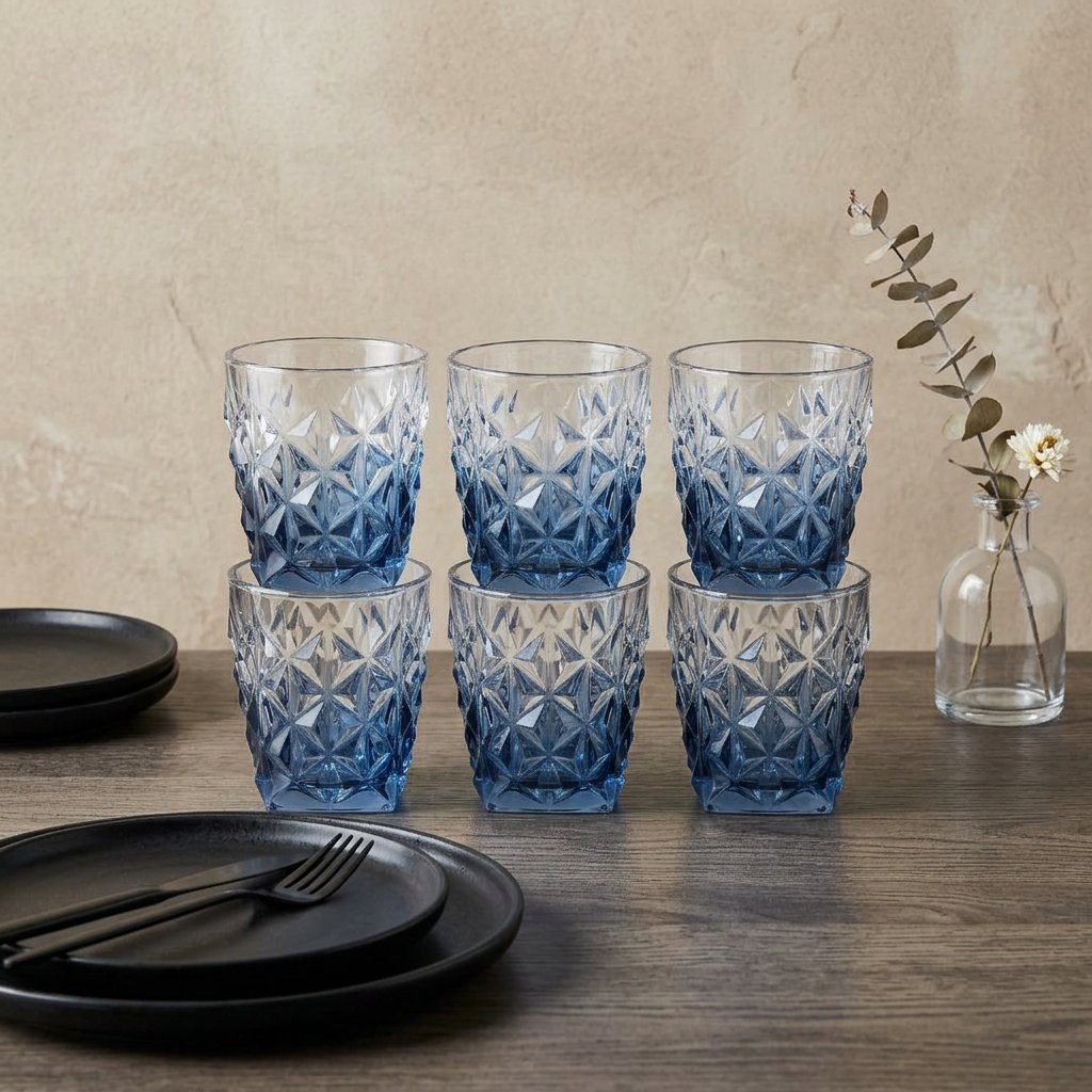 Imperial Ocean Blue Base Glasses Set of 6