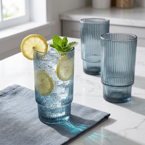Imperial Blue Water & Beverage Glasses Set of 3