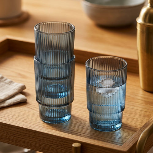 Imperial Blue Water & Beverage Glasses Set of 3
