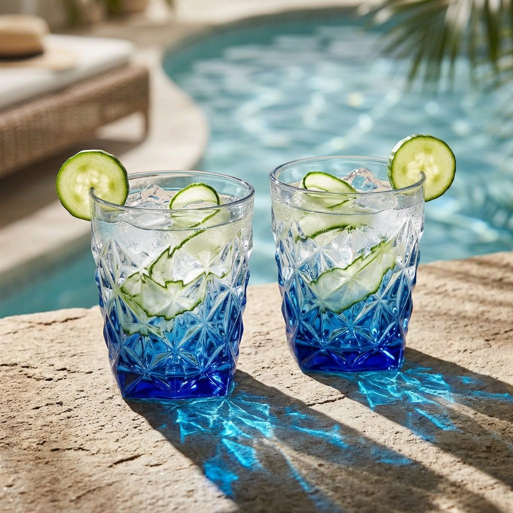 Imperial Ocean Blue Base Glasses Set of 6