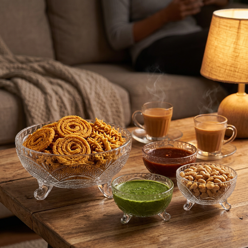 Modern Green Apple Glass Serving Bowl Set of 7