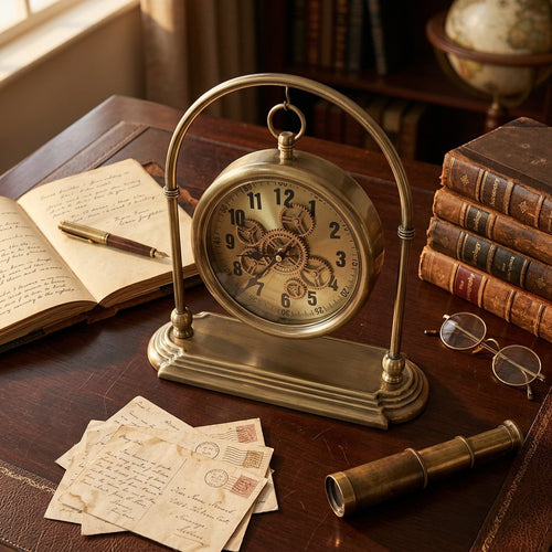 Chronos Steampunk Hanging Table Clock